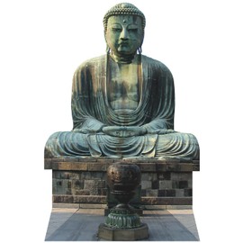 H13502 Kamakura Daibutsu Buddha Japan Cardboard Cutout Standee Standup