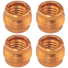 FMHXG 4PCS Mic 5/8 to 3/8 Screw Thread Adapters Mic Clamps Mounting Clips Conversion Nuts Accessories Metal Conversion Aluminum Gold Vibration Isolation Mounting Screws For Microphone Stands