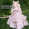 Rabbit Leash and Harness Set Adjustable Bunny Dress Clothes Outfit