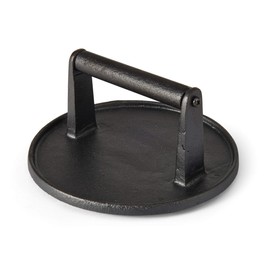 Farberware Barbecue Cast Iron Grill Press, 7-Inch, Black