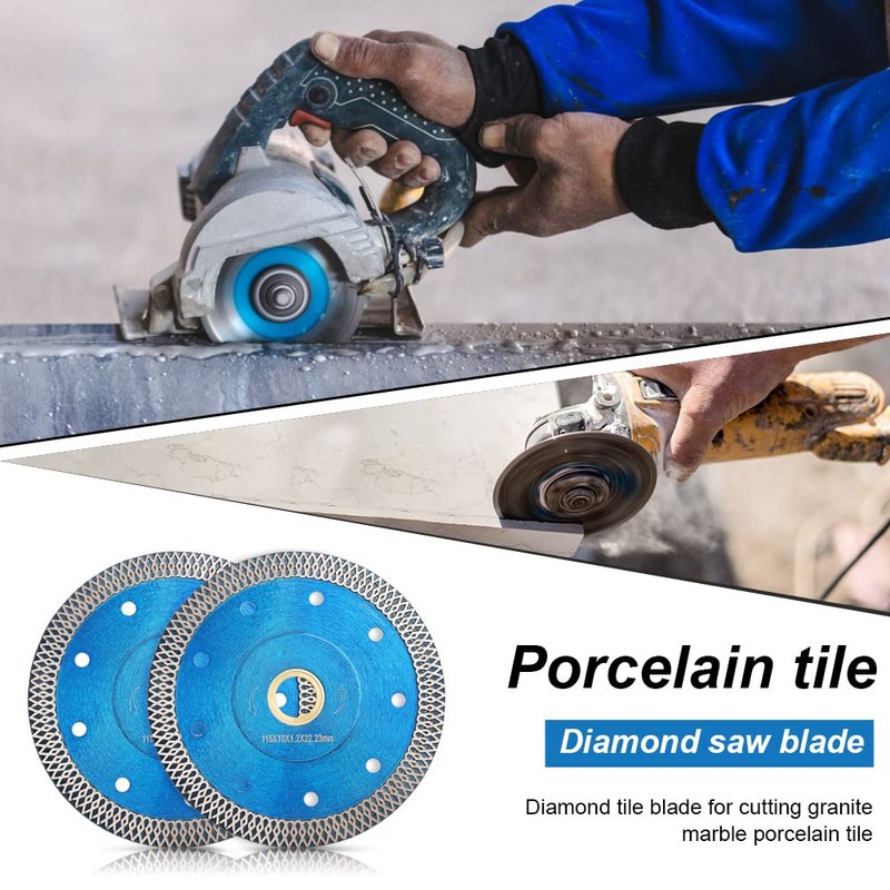 2Pcs/Lot Tile Blades 4.5" Super Thin Diamond Porcelain Blade for