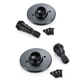 LSG 42T 13T Diff Gears Set, Carborn Steel Front/Rear Diff Ring + Pinion Gear for Tra-xxas 1/5 X-Maxx Xmaxx 6S / X Maxx 8S / XRT 8S RC Upgrades Part (Front +Rear)