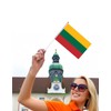 25 Packs Small Lithuania Flags on Handheld Stick，Miniature Lithuanian Flag