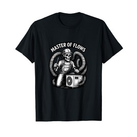 Master of Flows HVAC Skeleton Design for Cooling and Heating T-Shirt