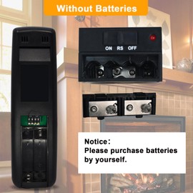 DEEKOOLGas Fireplace Remote Control Kit for Millivolt Gas Valve Fireplaces and Stoves, LCD Fireplace Remote with Thermostatic & On/Off Controls & Receiver, Compatible with Skytech, Without Batteries