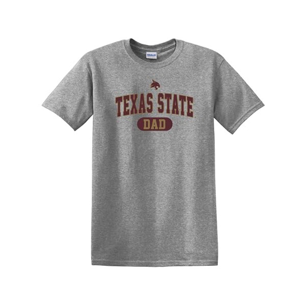 J2 Sport Texas State University Bobcats Campus Dad T-Shirt Grey