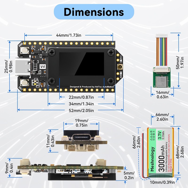Meshnology ESP32 LoRa V4 Development Board + L76 GNSS Module