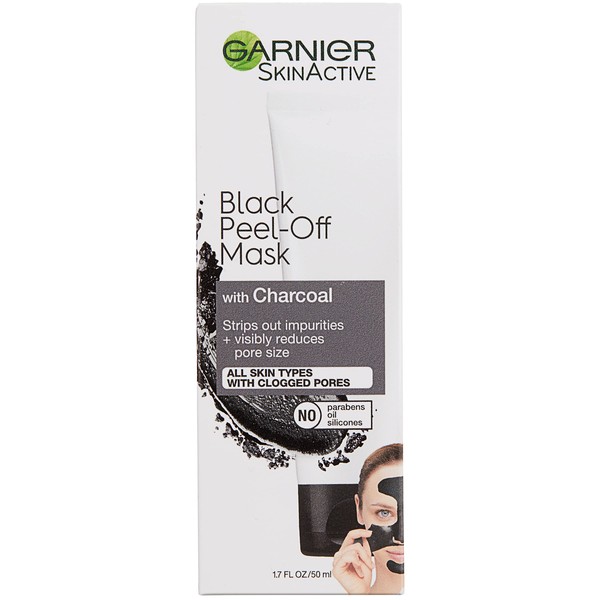 Garnier Black Peel Off Mask With Charcoal Facial Treatments 1.7 fl oz, Clean+