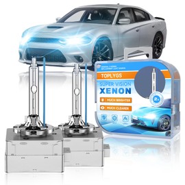 TOPLYGS D3S HID Xenon Headlight Bulb Fit for Dodge Charger 2011-2016 2017 2018 2019 2020 Challenger 2015-2020, 8000K Blue, 35W OEM High Low Beam Xenon Lights, Pack of 2