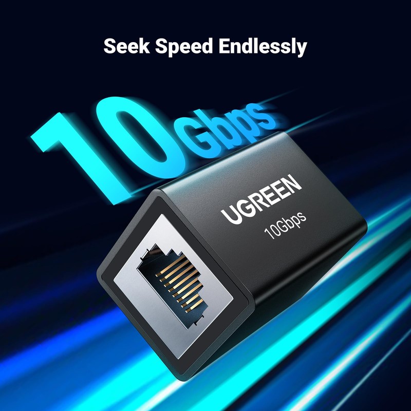 UGREEN Ethernet Extender 10Gbps, 2 Pack Ethernet Coupler for Cat8