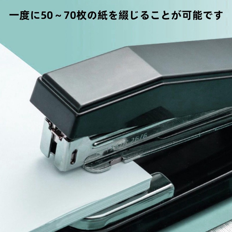 KKLM Medium Binding Stapler, Rotating, Strong Stapler, 50 Pieces, Includes