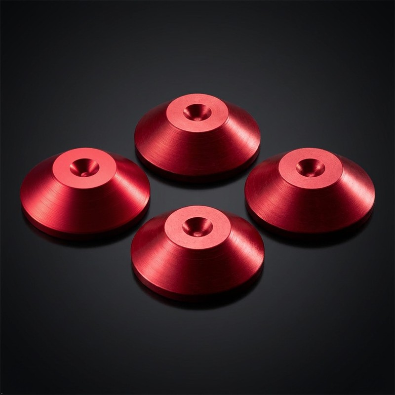 PrecisionGeek Cone Spike Pads, CNC Machined Insulation Washers for Hi-Fi