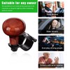 Car Woodgrain Steering Wheel Spinner Knob, Smooth ABS Aids Knob,