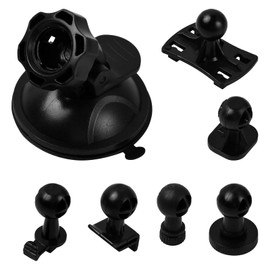 COZERI Car Suction Cup for Dashcam Holder, 7-Piece Set, 360 Degree Rotation, Universal Holder for Vehicle Video Recorder, Compatible with Dashcam, GPS, Action Camera, Windscreen & Dashboard