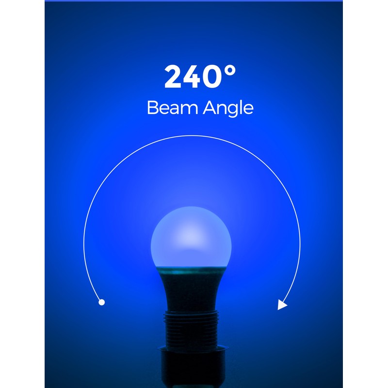DORESshop Blue Light Bulbs, 9W (60 Watt Equivalent) - E26