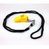 yueton Plastic Coach Whistles with Lanyard, Pack of 6 (Yellow)