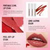 3 Piece Peel Off Lip Liner Stain Set, Removable Lip