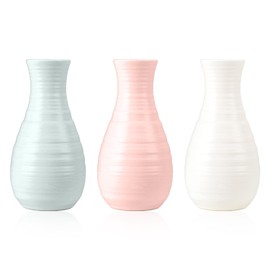 3 Piece Vases, Creative Simple Vases, Ceramic Look Vases, Tabletop Ornaments, Flower Arrangement Containers For Home Office Decoration