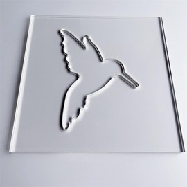 Humming Bird Router Template, Clear Acrylic Template, Router Inlay Template, Woodworking Router Template