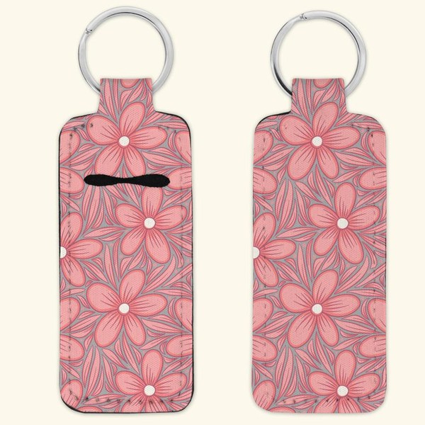 Cute Floral Flowers, Retro Boho, Y2K Pattern Lipstick Chapstick Holder