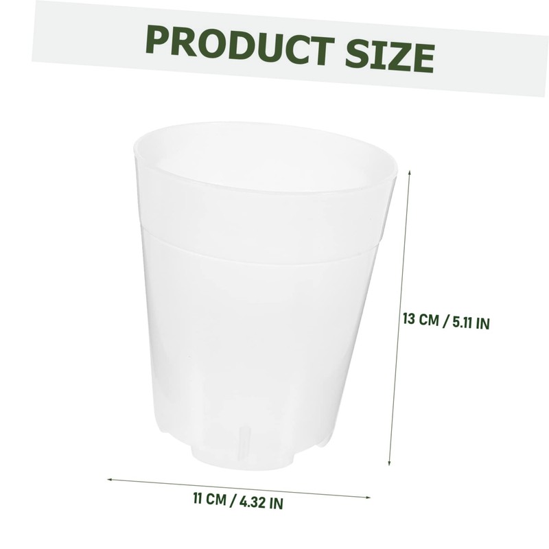 CAXUSD 10Pcs Seedling Pots for Succulent and Orchid Planting Transparent