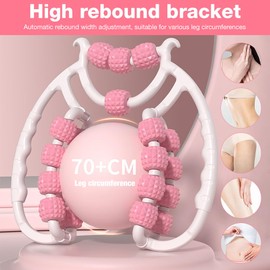 Mineup Cellulite Massager, Manual Anti-Cellulite Massager, Massage Roller for Legs, Massage Roller Legs, Cellulite Roller for Legs, Thighs and Buttocks, Pink