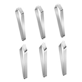 Baluue Tweezers Set Tweezer 6pcs Stainless Steel Fish Bone Tweezers Removal Tweezers (silver)