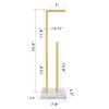 GZILA Toilet Paper Holder Stand Brushed Gold with Reserve, Marble