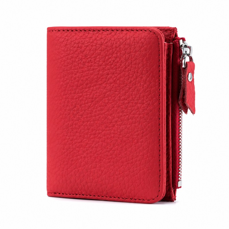 Genuine Leather RFID Wallet – Slim Zipper Coin Purse and
