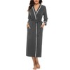 Vlazom Womens Dressing Gown Soft Kimono Robe V-Neck Long Knit