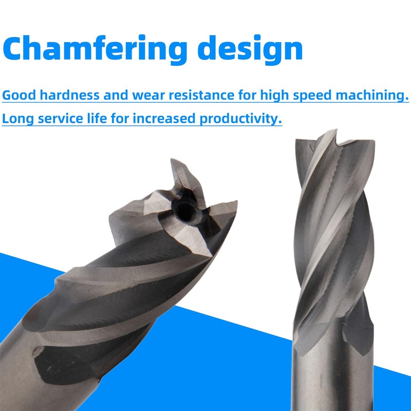 Vleant CNC Machine End Mill Set - HSS Square Nose