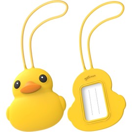 【Bone】Character etiqueta de equipaje para las mujeres los hombres y los niños, de silicona lindo carácter único nombre de etiquetas para viajes, gimnasio, escuela o mochila - Patti Duck