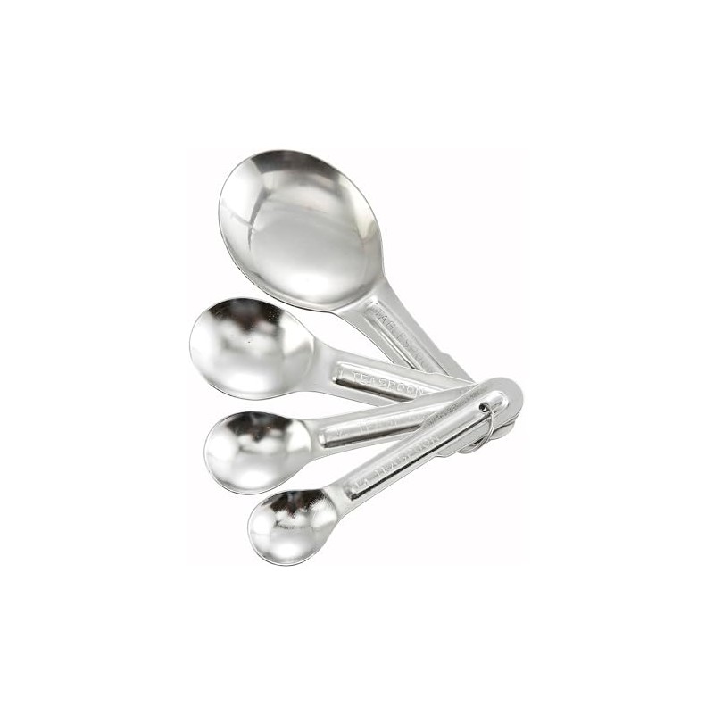 Winco 4-Piece Stainless Steel Measuring Spoon Set