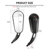 DREAMIZER Motorcycle Mirrors, Universal M8 Black Motorcycle Rear View Side