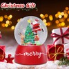 VCUTEKA Snow Globe, Christmas Snow Globe Rotating Musical Snow Globes
