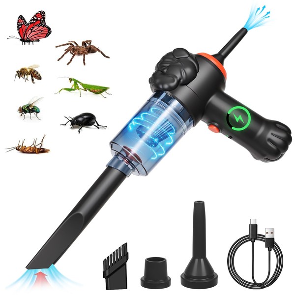 Paddsun Bug Catcher Vacuum Insect,Cordless Rechargeable Handheld Bug Sucker Vacuum