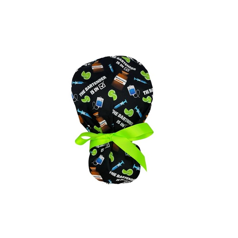 Louis + Phil The Bartender is in Ponytail Scrub Cap