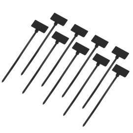 sourcing map 250pcs Marker Cable Zip Ties, 4 Inch Inner Self-Locking Labels Zip Tie Wraps, Tags Wire Ties Straps for Indoor and Outdoor, 3/32",Black