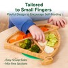 Bamboo Divided Suction Plate Baby - Strong Suction Toddler Plates