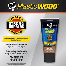 DAP Plastic Wood All Purpose Latex Wood Filler, Walnut, 6 Oz (7079800584)