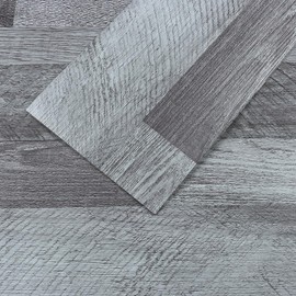 VEELIKE Grey Wood Vinyl Flooring Peel and Stick Vinyl Plank Flooring for Bedroom Kitchen 32-Pack 47 Sq. Ft. Bathroom Floor Tiles Peel and Stick Waterproof Laminate Wood Flooring Planks 6''x36''