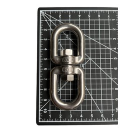 Stainless Steel Swivel Double Eye Swivel Marine Saltwater Grade Industrial (20mm, 1)
