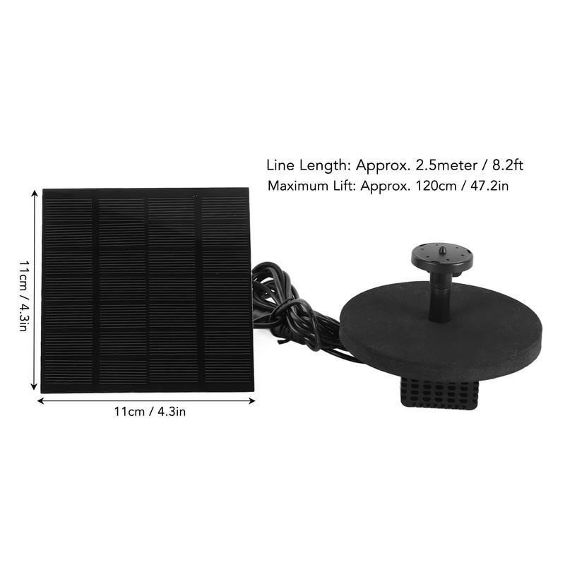 Solar Water Fountain Pump Outdoor Small Submersible Bird Bath Fountain