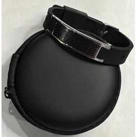 Therasage Bio Band Sport Energy Bracelets in Black on Carbon Fiber