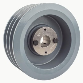 Masterdrive Cast Iron 5.5" Triple Groove Pulley for Belt B Section 5L with 1" Inch Sheave Bushing 3BK57H