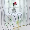 ESLIR Curtains with Tab-Top Curtains Transparent Waves Pattern Voile Grey