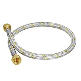 Foset FGA-06X, Manguera flexible de 60cm para gas, trenzado de acero inoxidable