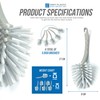 5-Pack Grey Plastic Dish Brush Set, Dish Scrubber and Washing