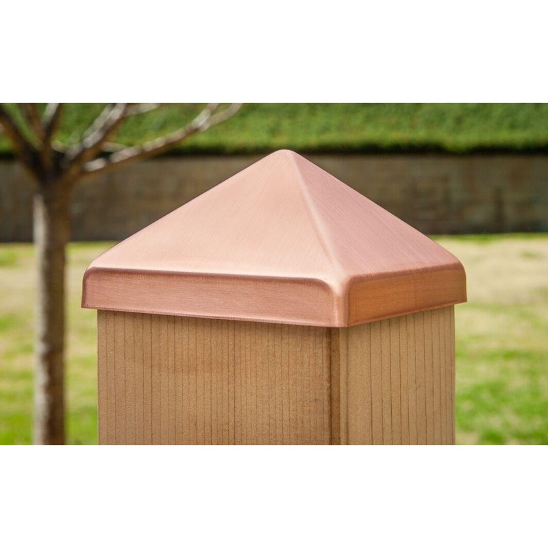 Solid Copper 4-1/2" x 4-1/2" Pyramid Post Cap
