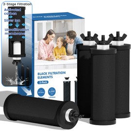 JOYPUR Black Purification Elements,Replacement Filters for ProOne® and Berkey® Filters,ProOne® Big+ or Berkey® Big Countertop Gravity Water Filter System and Purewell System (4 Pack)